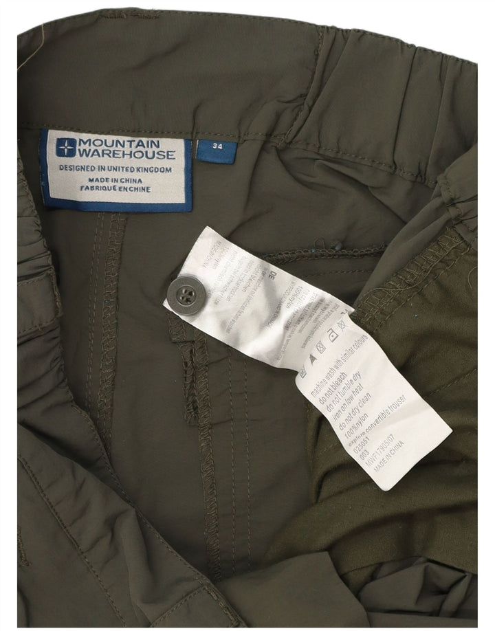 Mountain Warehouse muške ravne kargo hlače W34 L32 zeleni poliester