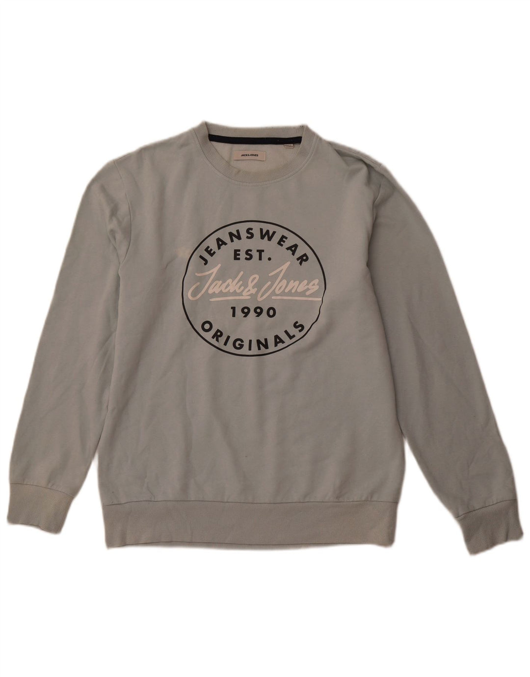 JACK & JONES Veliki plavi muški džemper s grafičkim motivima