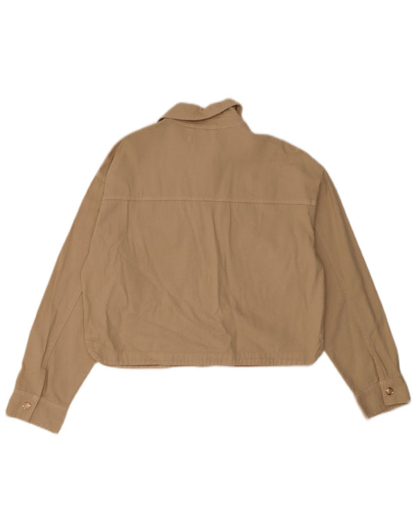 Prevelika ženska Zara bomber jakna UK 10 Mala, bež pamuk