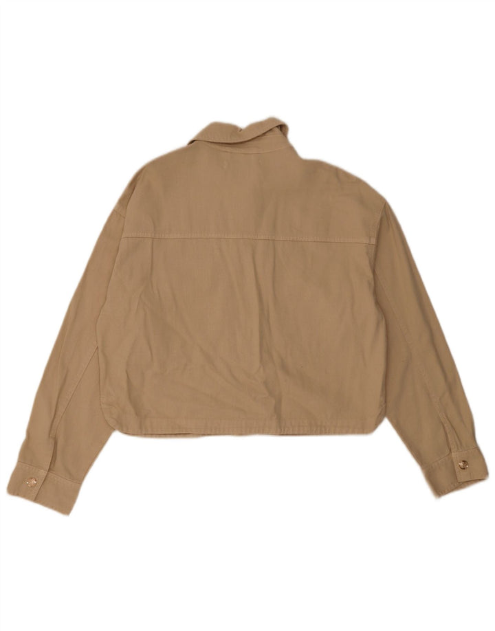 Prevelika ženska Zara bomber jakna UK 10 Mala, bež pamuk