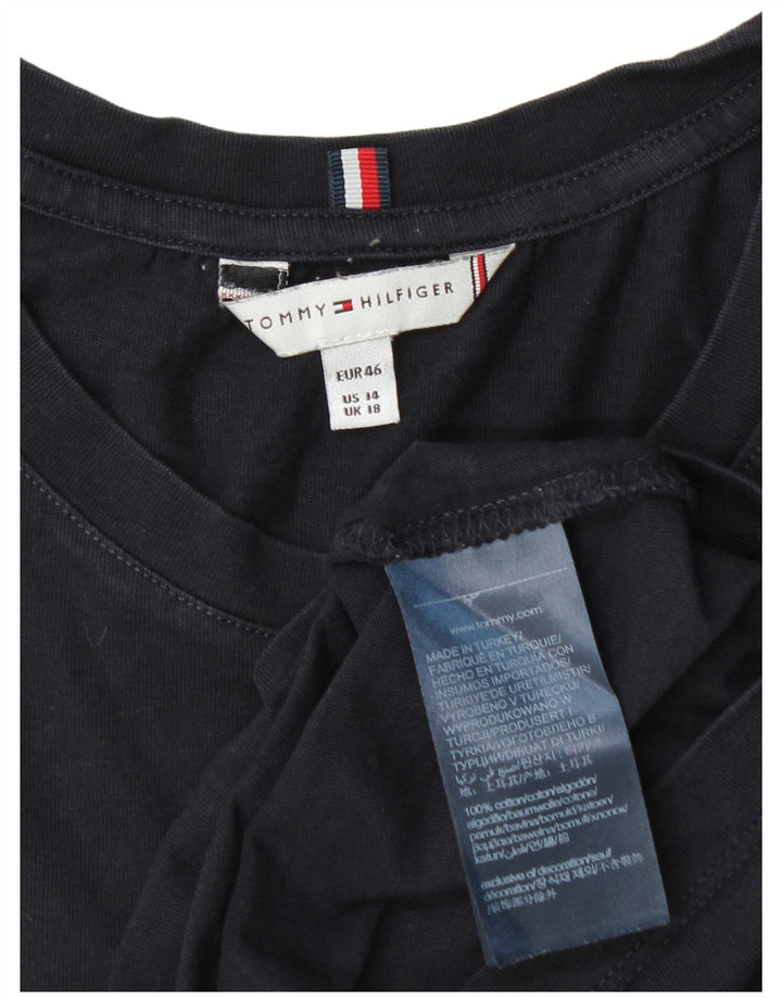 TOMMY HILFIGER Ženska grafička majica kratkih rukava UK 18 XL tamnoplavi pamuk