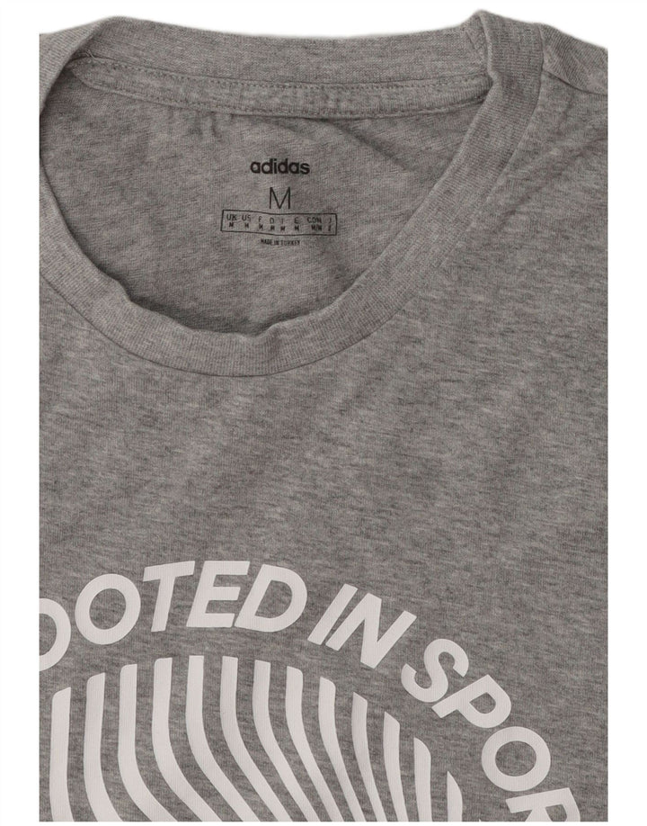 Adidas muška grafička majica kratkih rukava srednje siva s pjegama
