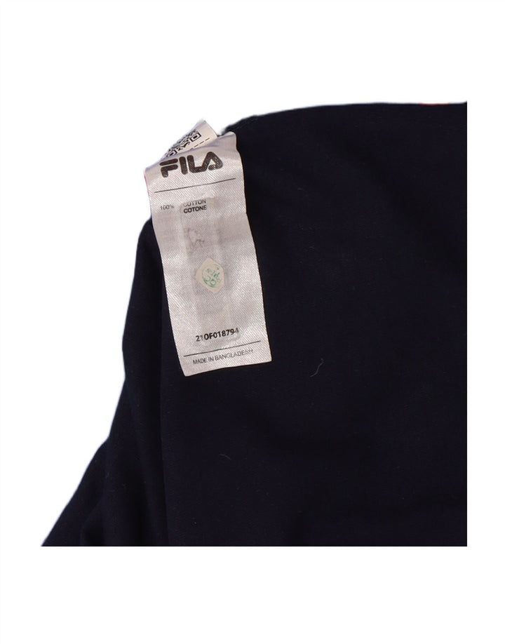 FILA Womens Vest Top UK 14 Medium Multicoloured Colourblock Cotton