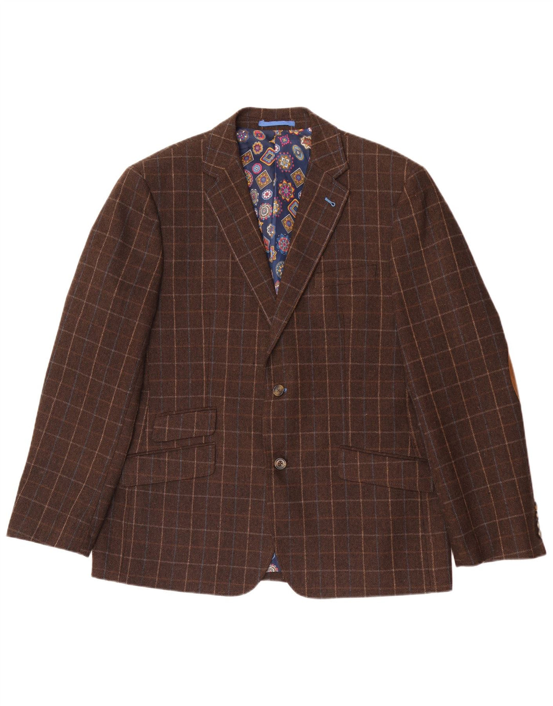 Harvey & Jones muška jakna regularnog kroja UK 46 3XL smeđa karirana