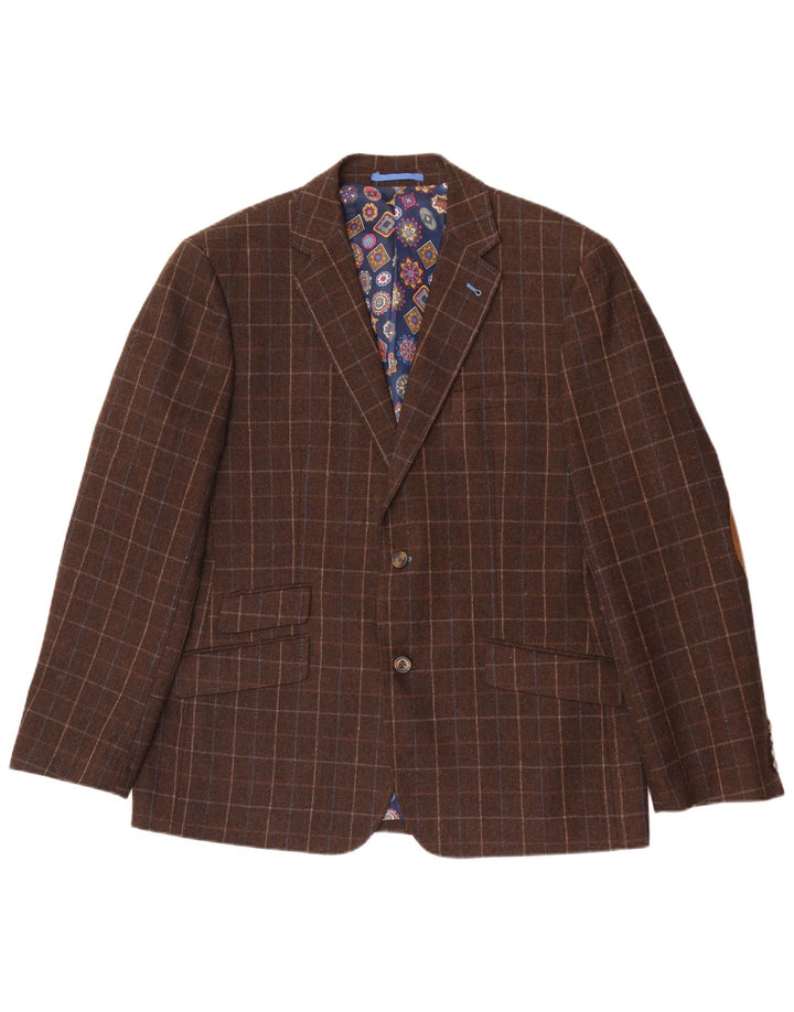 Harvey & Jones muška jakna regularnog kroja UK 46 3XL smeđa karirana