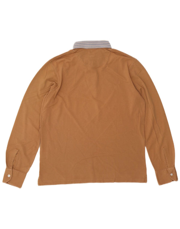 HARMONT & BLAINE Muška ragbi polo majica dugih rukava srednje bež pamuk