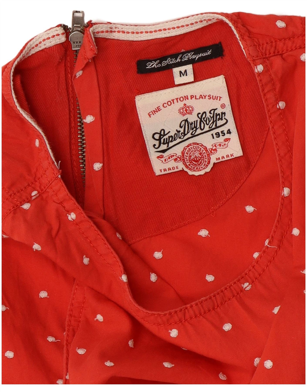 Superdry ženski kombinezon bez rukava UK 14 srednje crvene točke