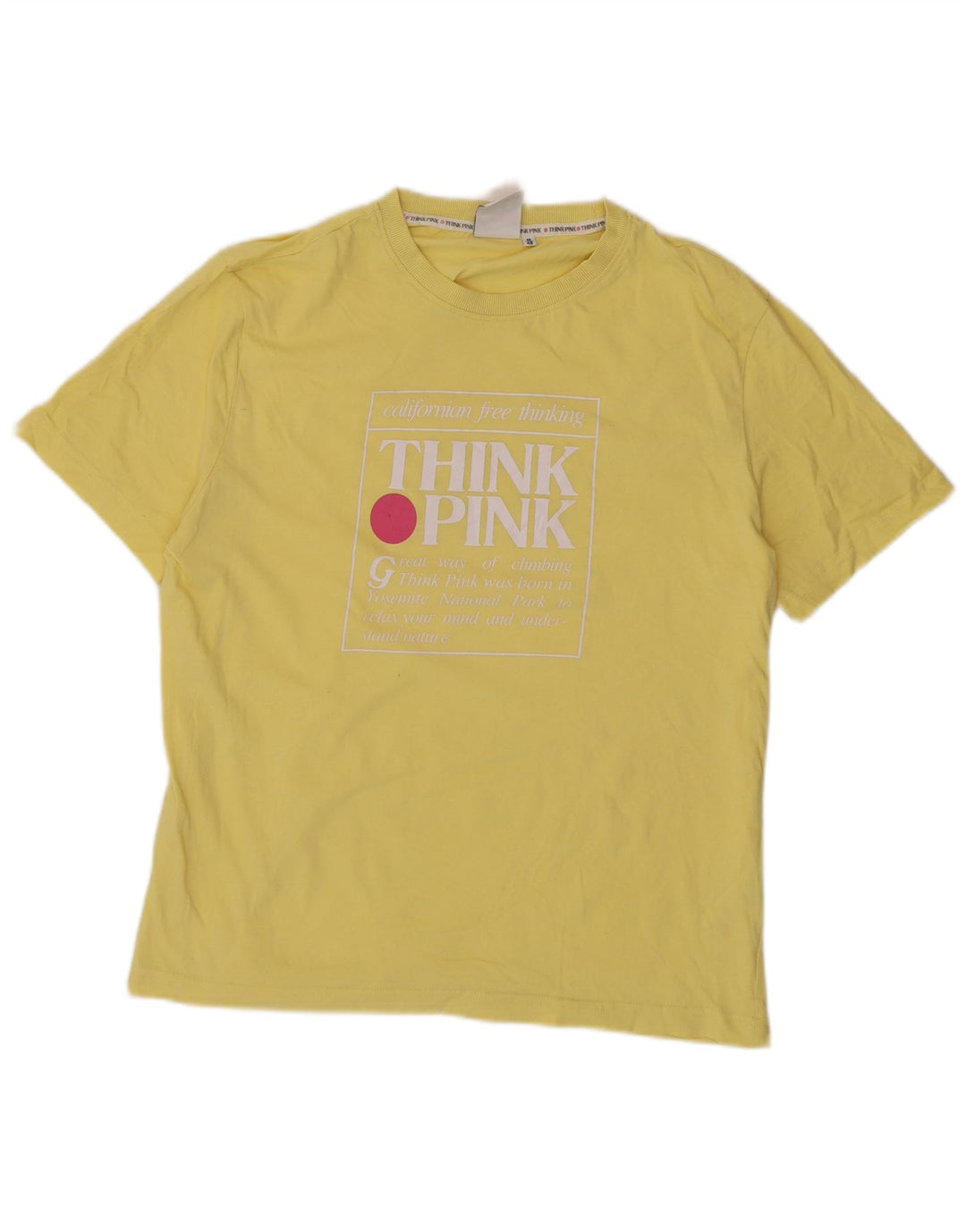 Think Pink muška grafička majica IT 48 Srednje žuti pamuk