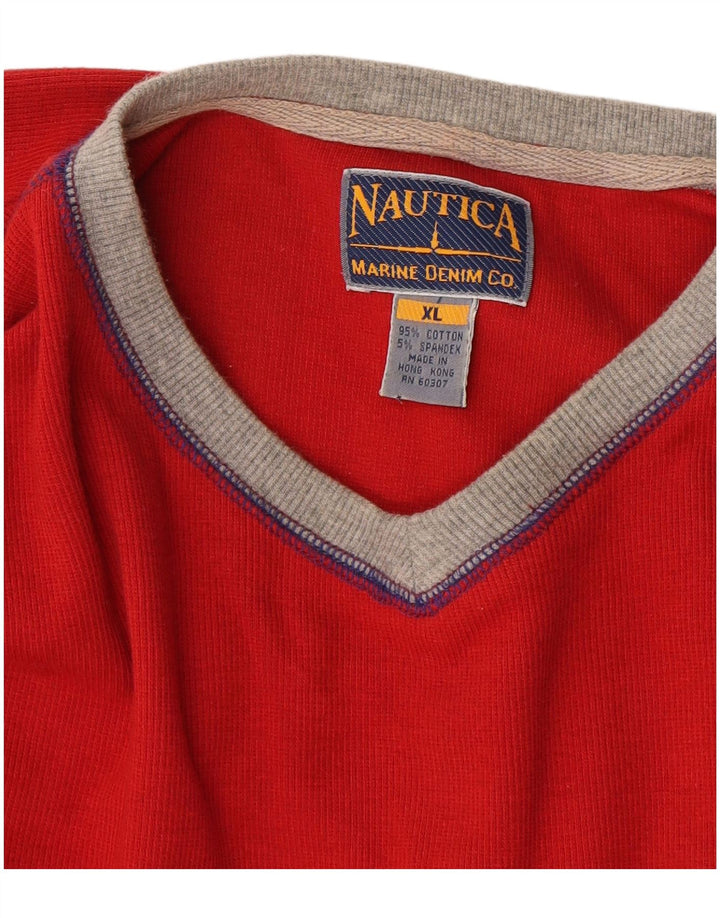 Nautica muška majica dugih rukava XL, crveni pamuk