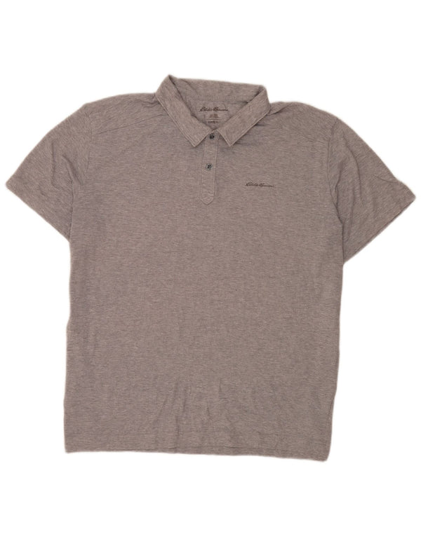 Eddie Bauer muška polo majica kratkih rukava standardnog kroja 2XL sivi poliester