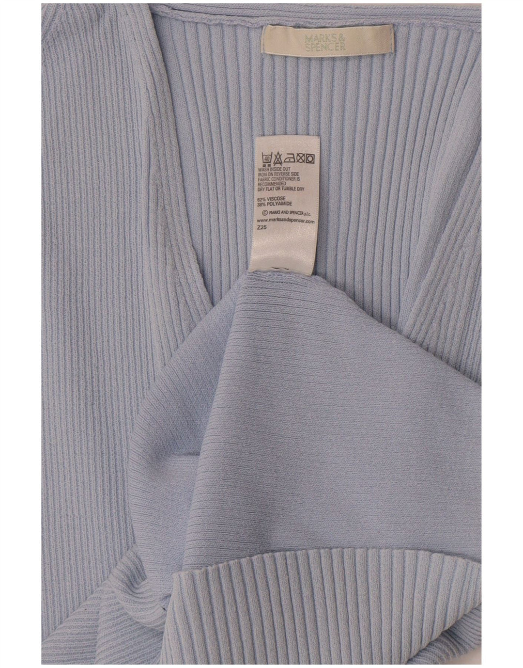 Marks & Spencer ženska majica kratkih rukava UK 14 srednje plava viskoza