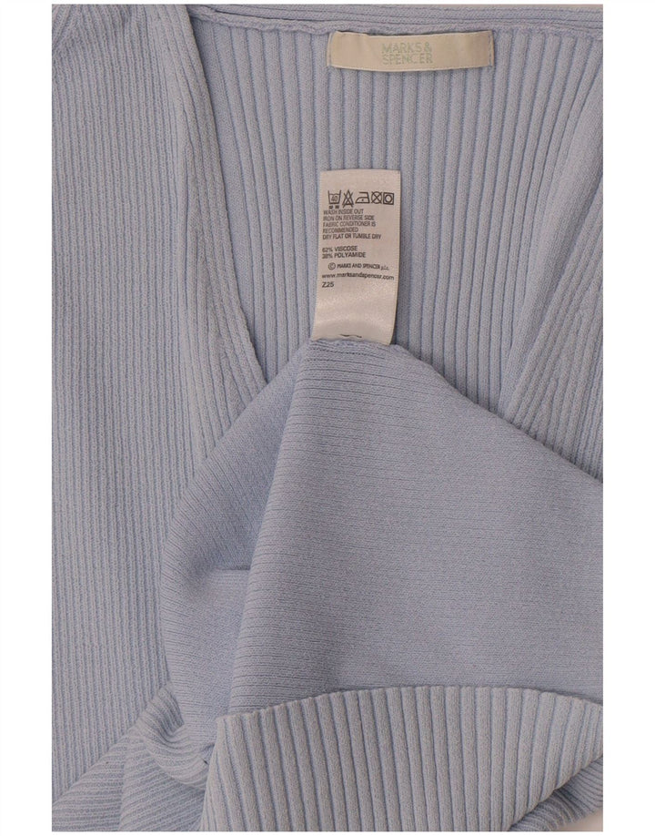 Marks & Spencer ženska majica kratkih rukava UK 14 srednje plava viskoza