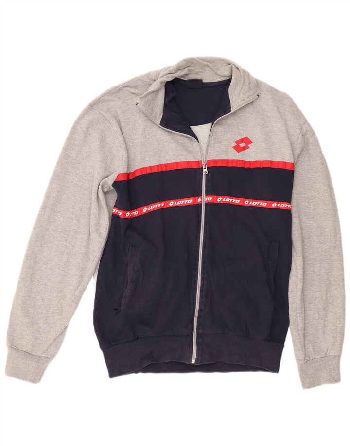Lotto muška trenirka s grafičkim motivima, gornja jakna IT 50 Large Grey Colourblock Cotton
