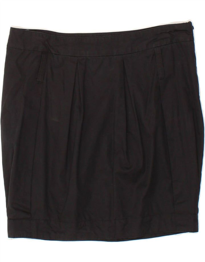 BENETTON Womens Straight Skirt W32 Large Black Cotton Vintage Benetton and Second-Hand Benetton from Messina Hembry 