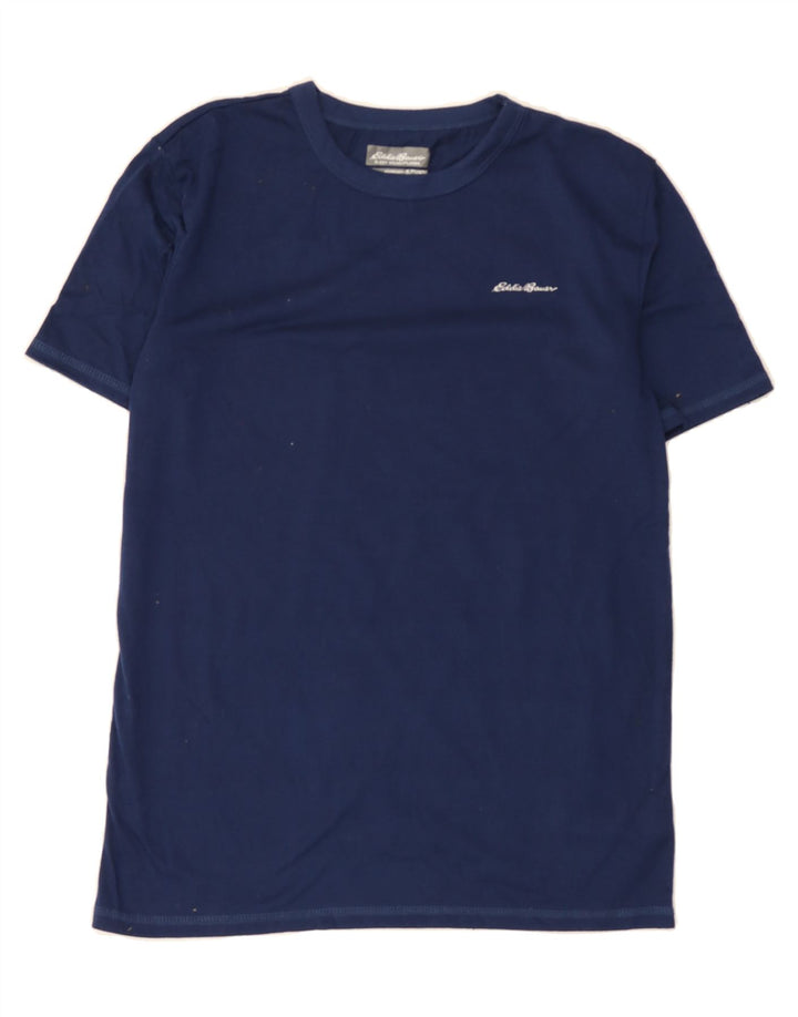 EDDIE BAUER Boys T-Shirt Top 14-15 Years XL Navy Blue Polyester Vintage Eddie Bauer and Second-Hand Eddie Bauer from Messina Hembry 