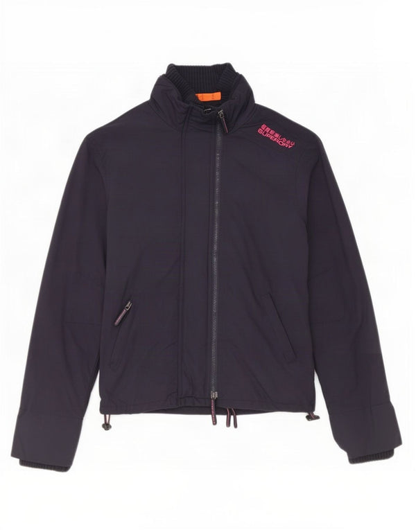 Superdry ženska kišna jakna s grafičkim motivima UK 18 XL tamnoplavi najlon