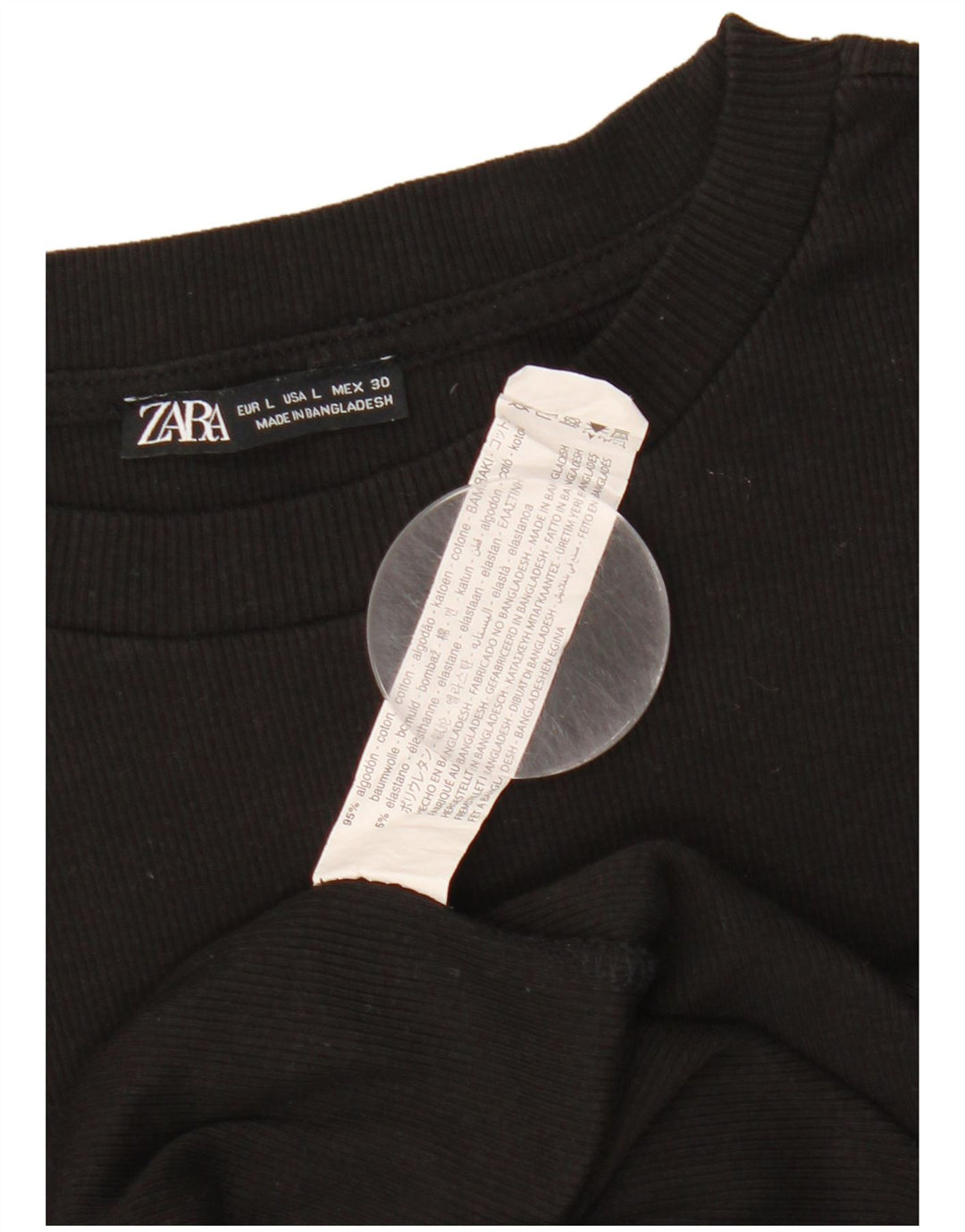 ZARA Ženska džemper haljina UK 14 Veliki crni pamuk