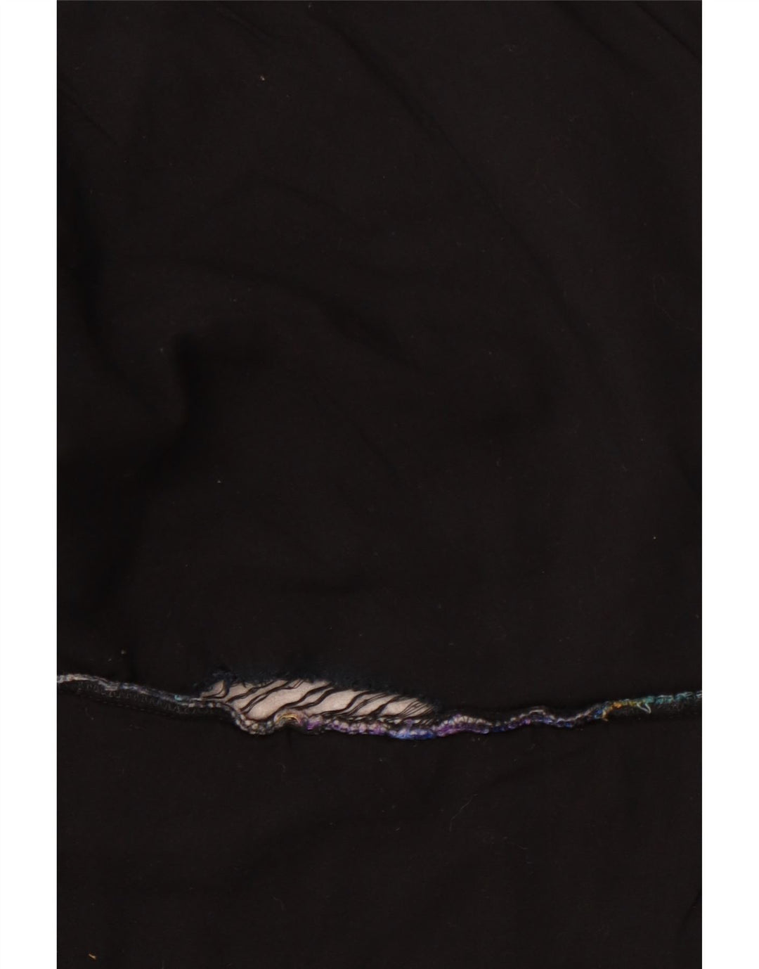 Vintage ženski otvoreni prsluk UK 12 srednje crne cvjetne boje