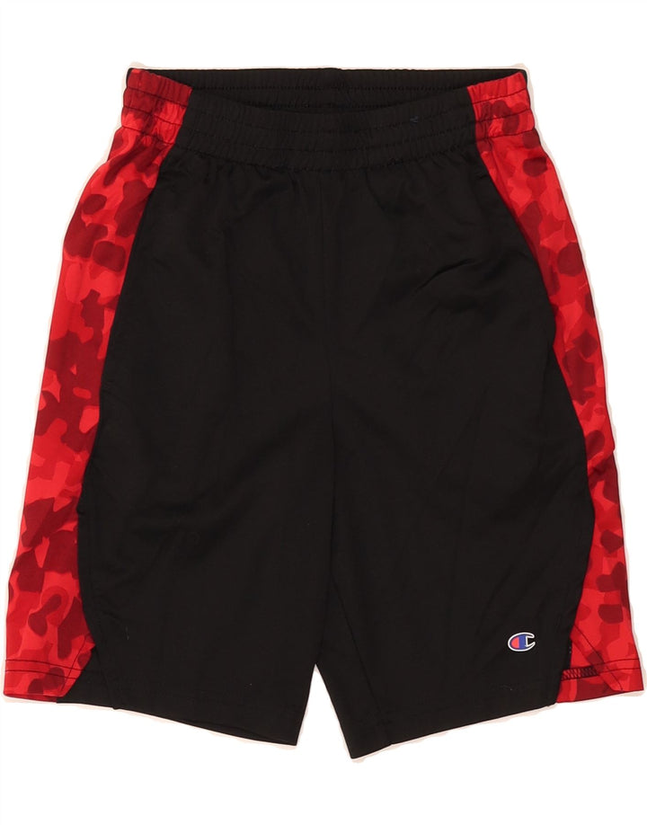CHAMPION Boys Sport Shorts 10-11 Years Black Camouflage Polyester Vintage Champion and Second-Hand Champion from Messina Hembry 