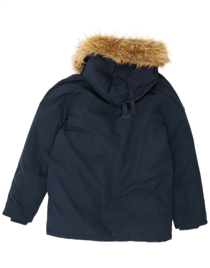 Superdry muška podstavljena jakna s kapuljačom UK 42 XL tamnoplavi poliester