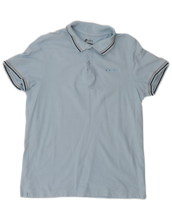 Lotto Mens Life's Polo Shirt Medium Blue