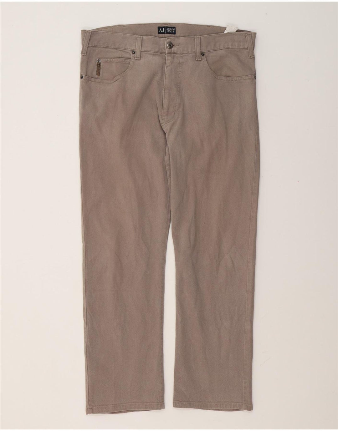 Armani muške ravne ležerne hlače W36 L28 sivi pamuk