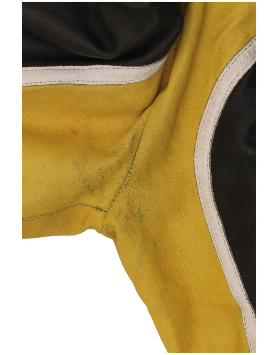 VINTAGE muška kožna trkaća jakna IT 48 Srednje crna koža u boji