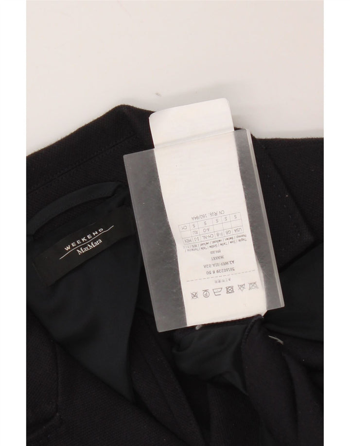 Max Mara ženska vikend jakna s dvostrukim kopčanjem UK 10 Mala tamnoplava