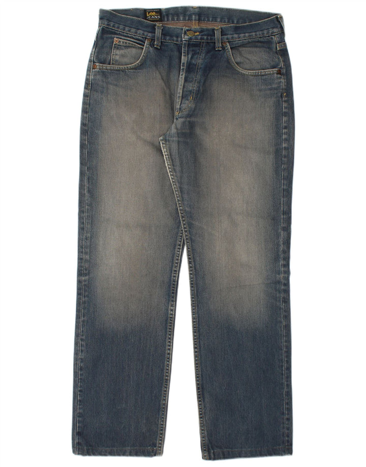Lee Mens Seattle Straight Jeans W34 L30 Plavi pamuk