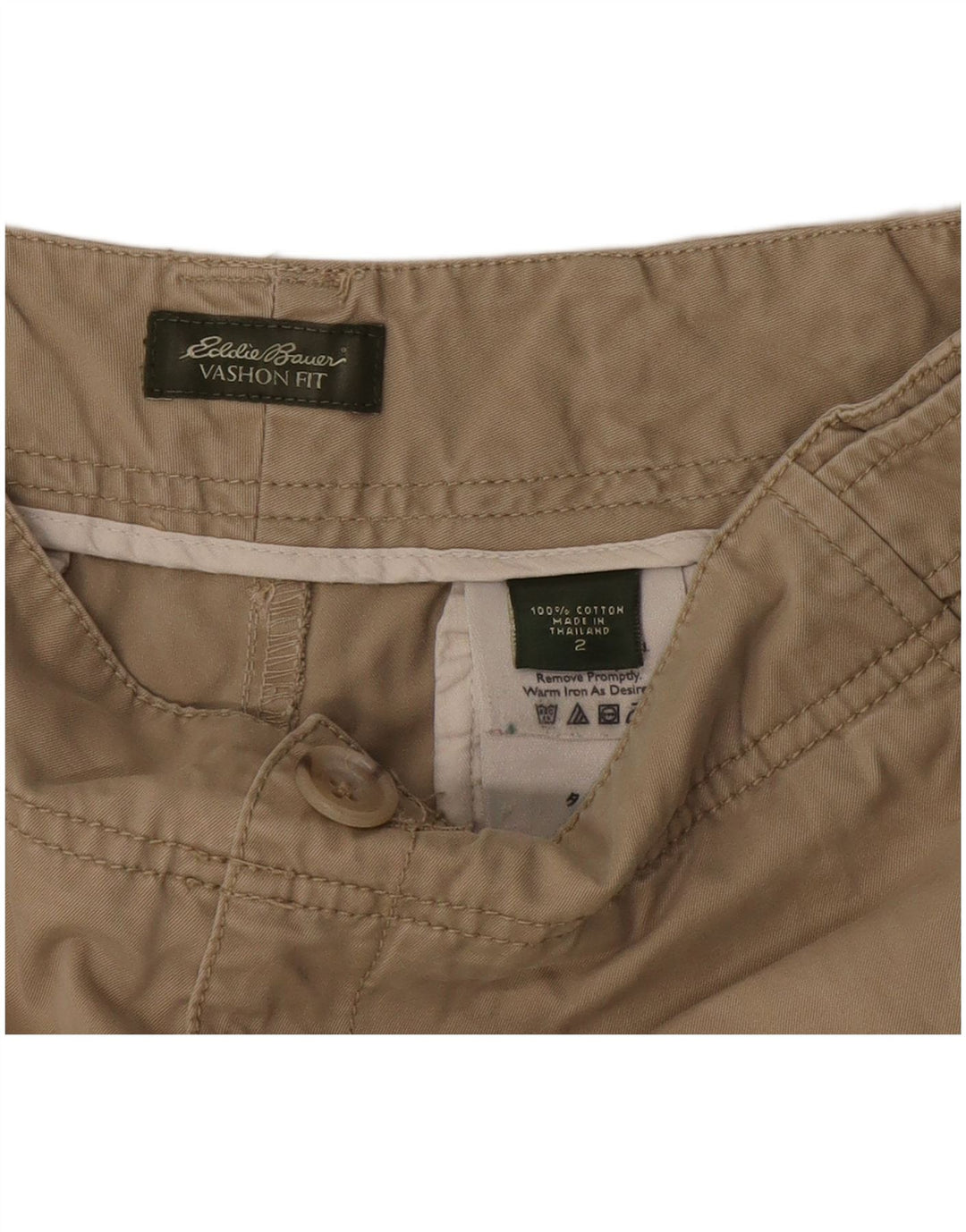 EDDIE BAUER Ženske Vashon Fit Chino kratke hlače US 2 XS W25 Bež pamuk