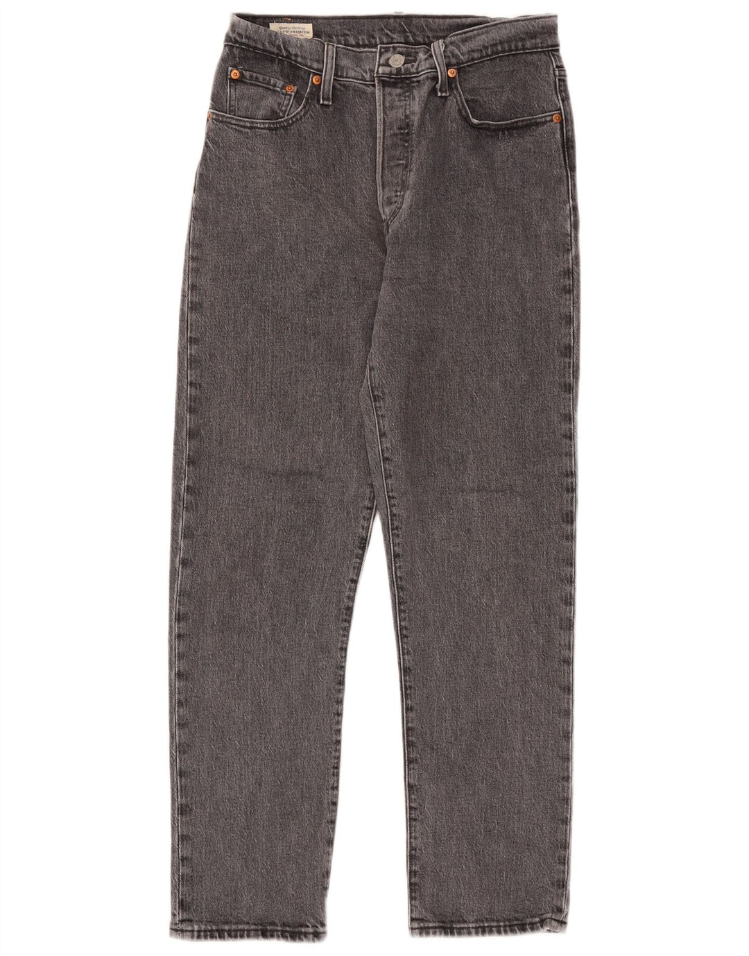 Levi's ženske 501 ravne traperice W29 L28 sivi pamuk