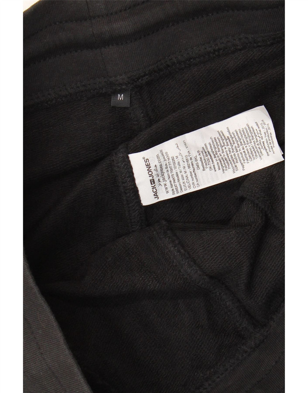 JACK & JONES Mens Tracksuit Trousers Joggers Medium  Black Cotton Vintage Jack & Jones and Second-Hand Jack & Jones from Messina Hembry 