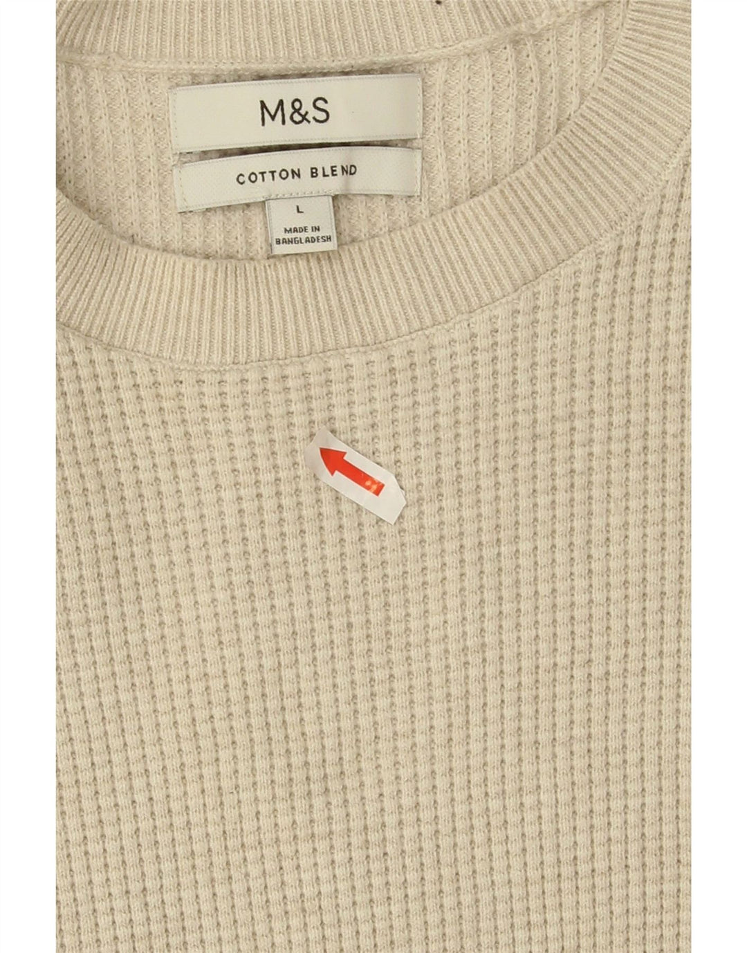Marks & Spencer muški pulover s okruglim izrezom, veliki bež poliester