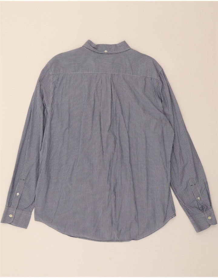 LEVI'S Mens Standard Fit Shirt Large Blue Pinstripe Cotton Vintage Levi's and Second-Hand Levi's from Messina Hembry 