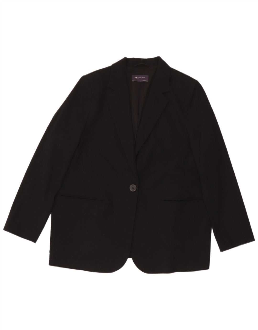 Marks & Spencer ženska prevelika jakna s jednim gumbom UK 18 XL crna