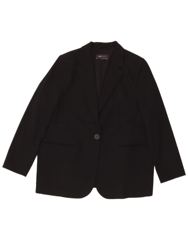 Marks & Spencer ženska prevelika jakna s jednim gumbom UK 18 XL crna