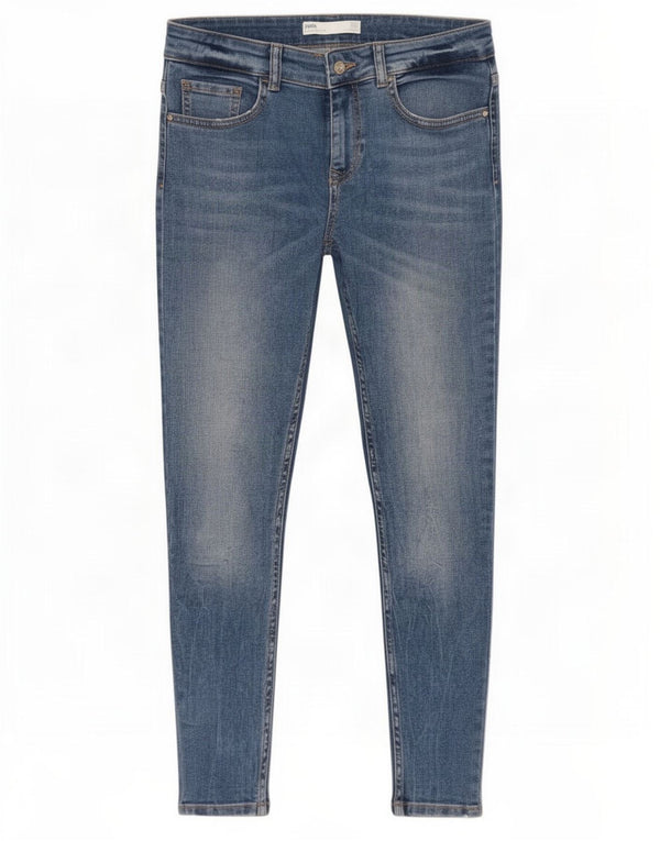 Zara ženske crop skinny traperice EU 38 male W28 L25 plavi pamuk