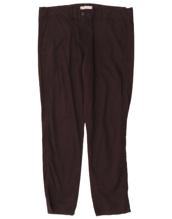 Marks & Spencer ženske uske chino hlače UK 14 velike W34 L30 crni pamuk