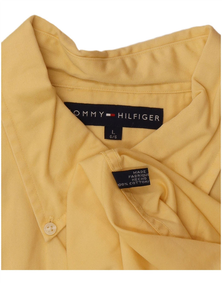 Tommy Hilfiger velika muška košulja od žutog pamuka
