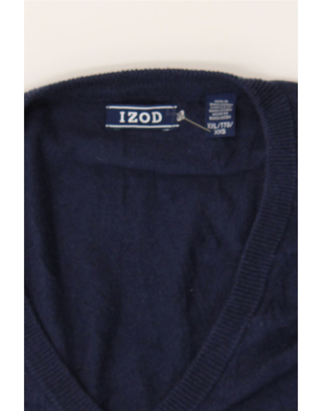 IZOD Mens Vest Tank Top 2XL Navy Blue Cotton Vintage Izod and Second-Hand Izod from Messina Hembry 