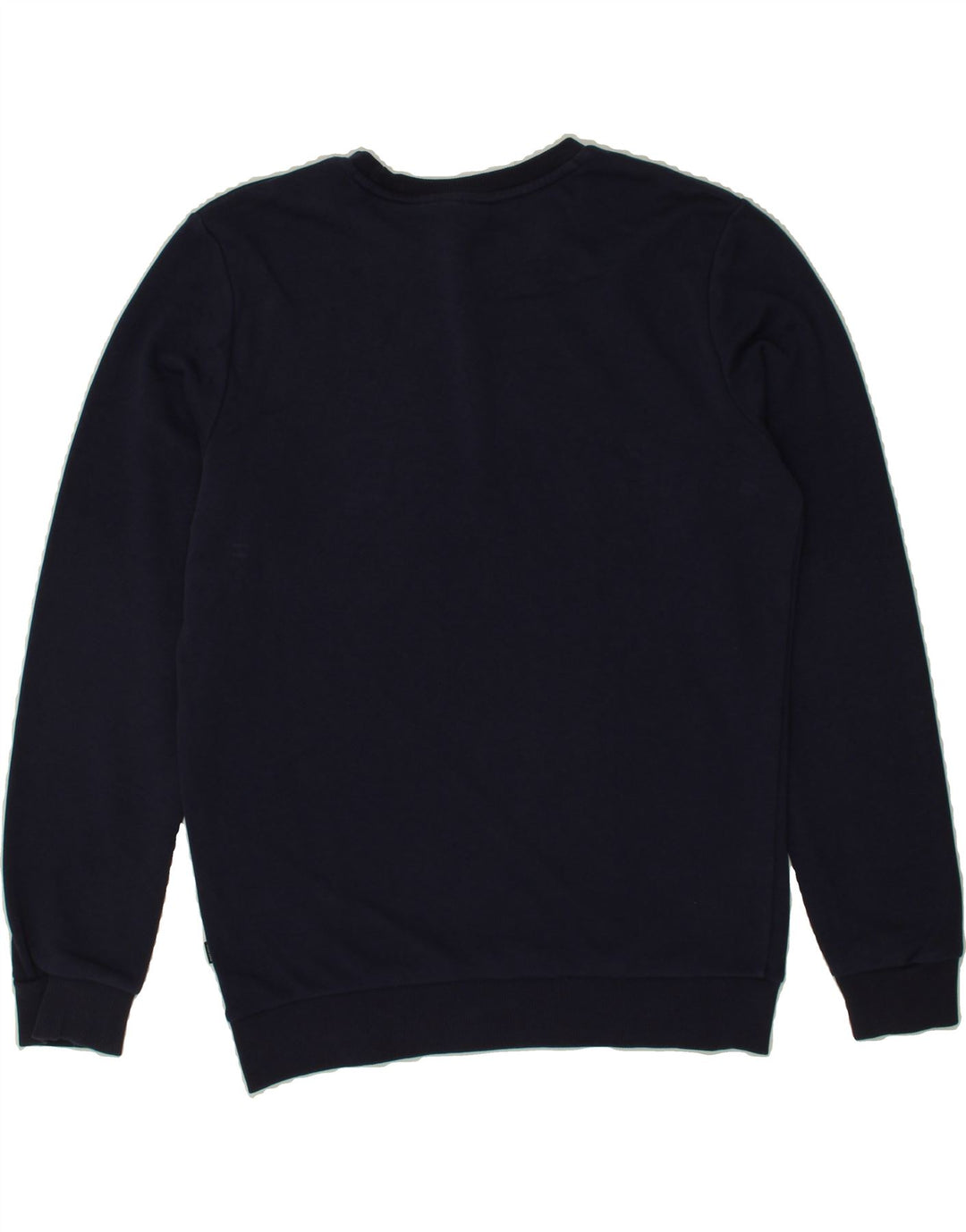 PUMA Mens Graphic Sweatshirt Jumper Small Navy Blue Vintage Puma and Second-Hand Puma from Messina Hembry 