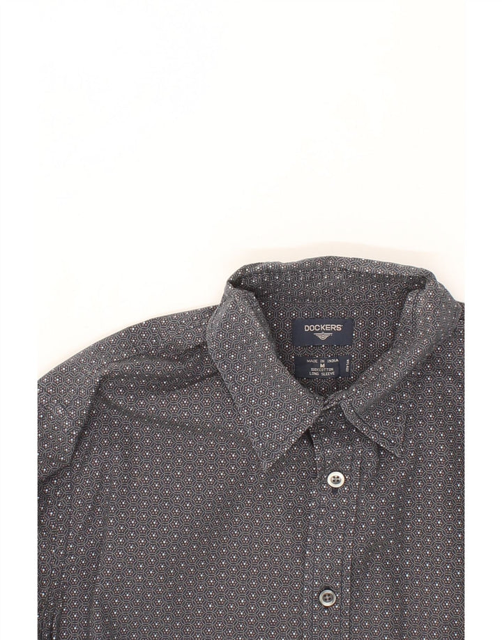 DOCKERS Mens Shirt Medium Navy Blue Spotted Cotton Vintage Dockers and Second-Hand Dockers from Messina Hembry 