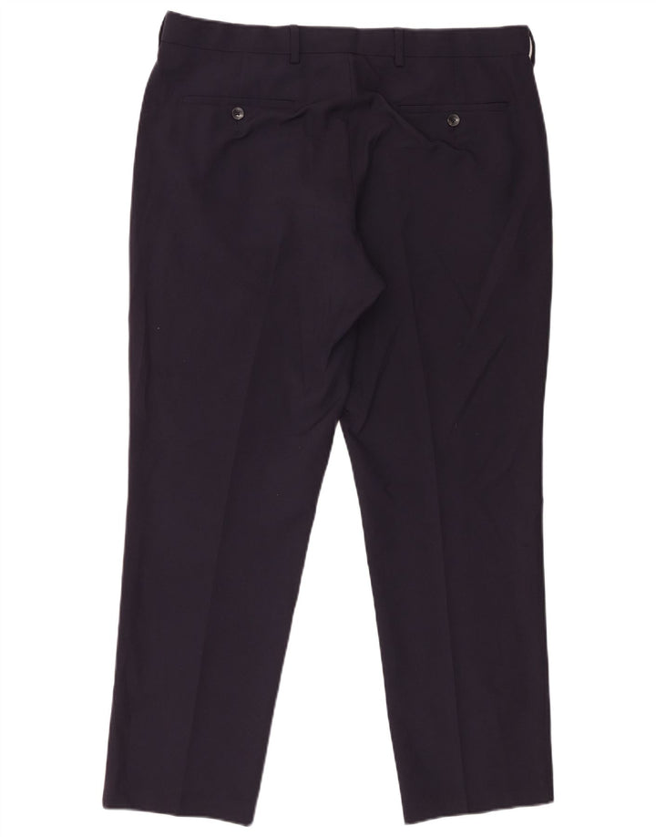Marks & Spencer muške chino hlače standardnog kroja W36 L29 tamnoplavi poliester