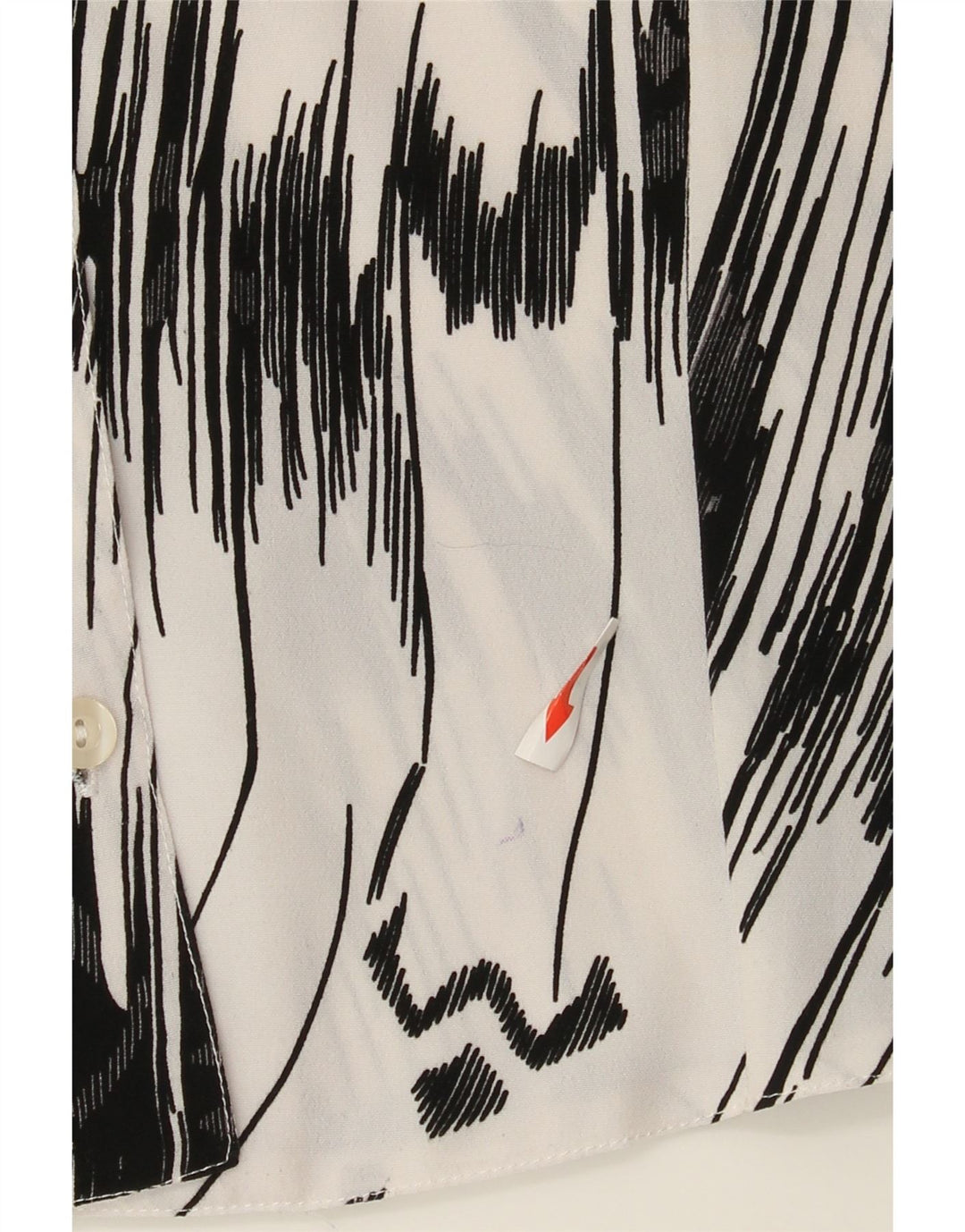 Vintage ženska košulja bluza s 3/4 rukavima IT 42 srednje bijele pruge od poliestera