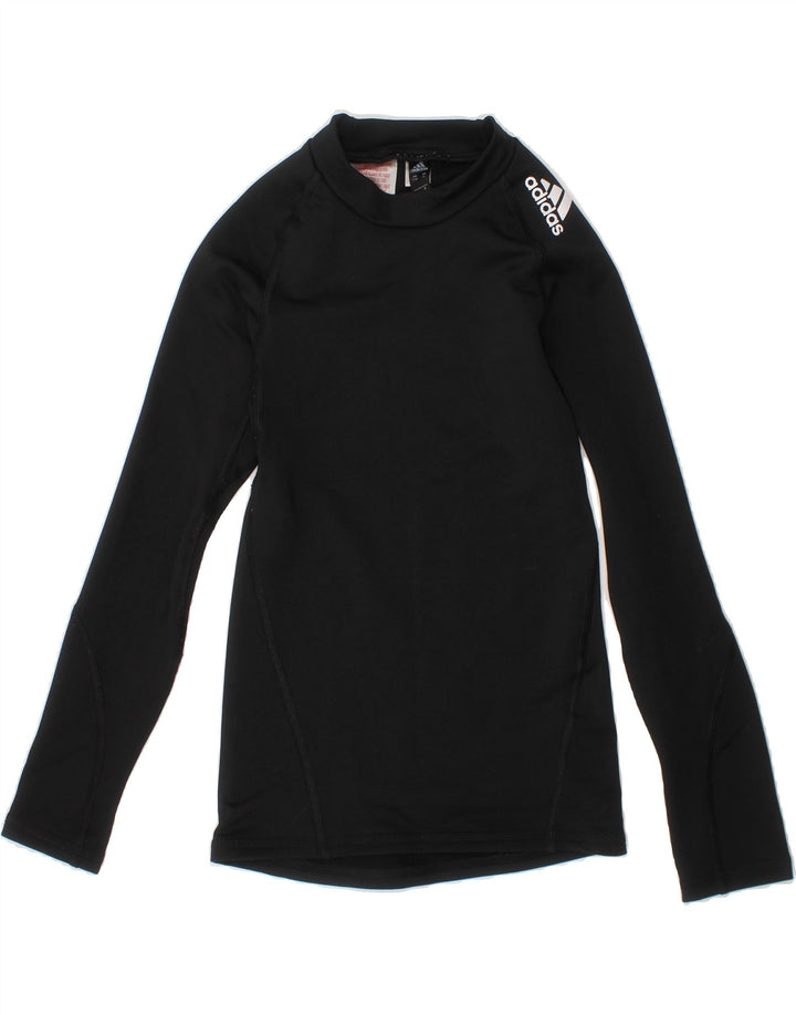 ADIDAS Boys Graphic Top Long Sleeve 7-8 Years Black Polyester Vintage Adidas and Second-Hand Adidas from Messina Hembry 