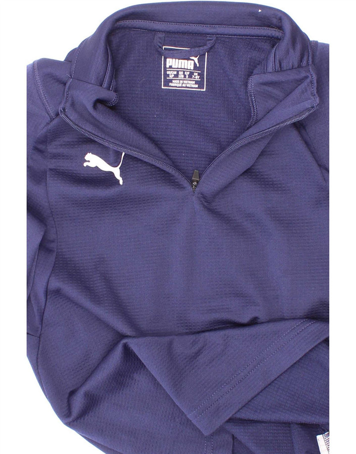 Puma dječačka majica s izrezom i trenirkom, 7-8 godina tamnoplava