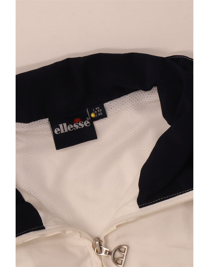 Ellesse Muška gornja jakna trenirke UK 40 Srednje bijeli poliester u boji