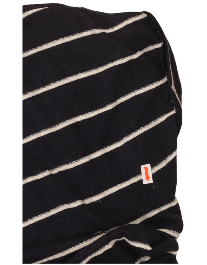 MONSOON ženska majica kratkih rukava UK 10 Mala tamnoplava prugasta lanena