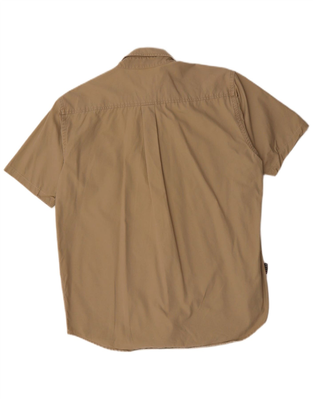 FILA Mens Short Sleeve Shirt Large Beige Cotton
