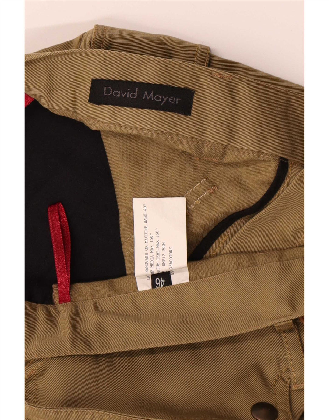 David Mayer Ženske kargo hlače s krojem IT 46 Large W31 L29 Kaki
